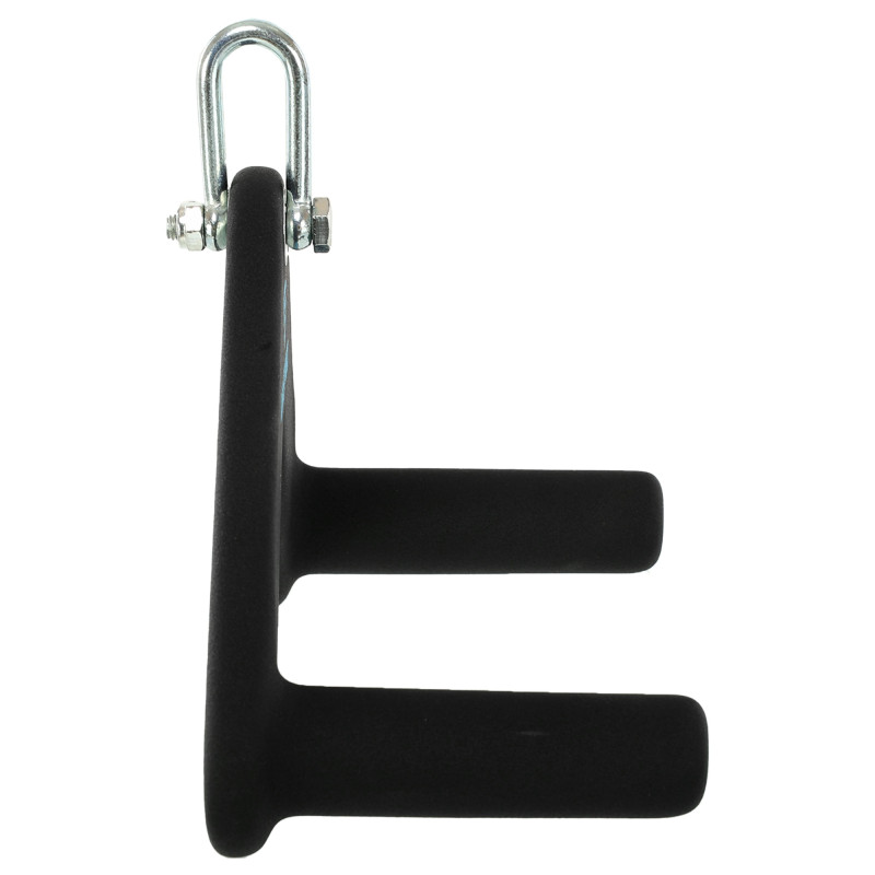 Рукоятка для тяги з вузьким хватом V-Bar нековзне покриття LiveUp LP8321 23,5 см чорний