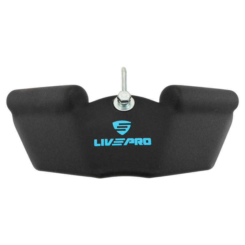 Рукоятка для зворотної тяги з вузьким хватом Reverse Grip нековзне покриття LiveUp LP8322 30,5 см чорний