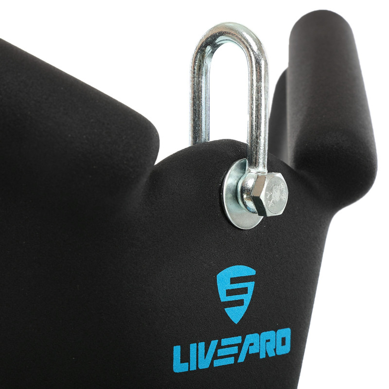 Рукоятка для зворотної тяги з вузьким хватом Reverse Grip нековзне покриття LiveUp LP8322 30,5 см чорний