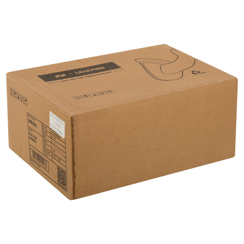 Рукоятка для тяги з вузьким хватом V-grip нековзне покриття LiveUp LP8323 27,5 см чорний