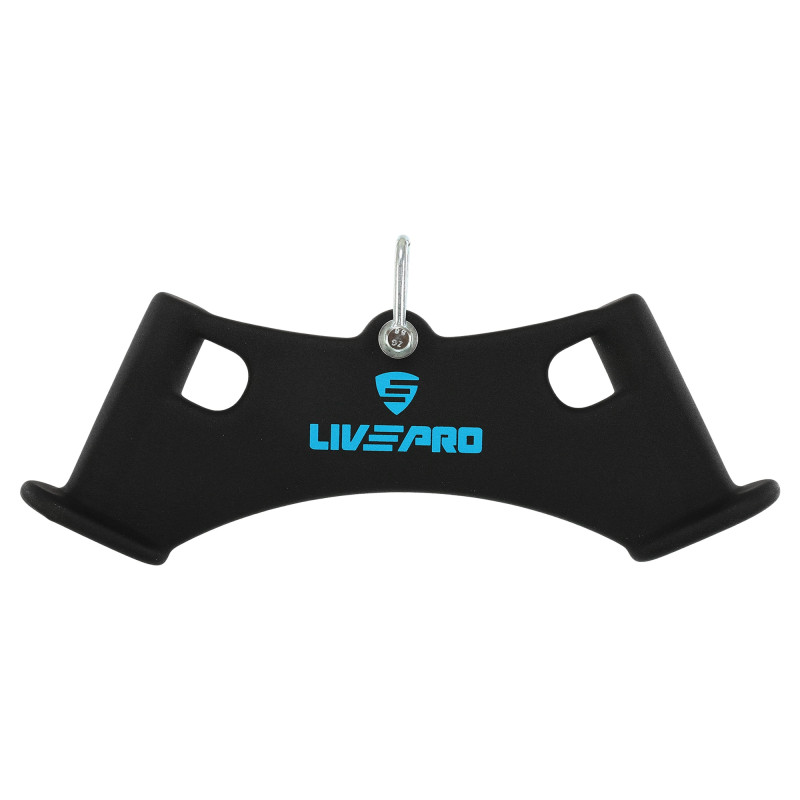 Рукоятка для тяги вниз з широким хватом Wide Triceps grip нековзне покриття LiveUp LP8324 чорний