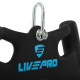 Рукоятка для тяги вниз з вузьким хватом Triceps grip нековзне покриття LiveUp LP8325 чорний