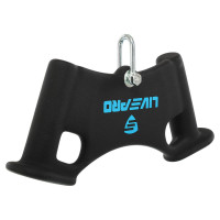 Рукоятка для тяги вниз з вузьким хватом Biceps grip нековзне покриття LiveUp LP8326 чорний