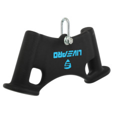 Рукоятка для тяги вниз з вузьким хватом Biceps grip нековзне покриття LiveUp LP8326 чорний