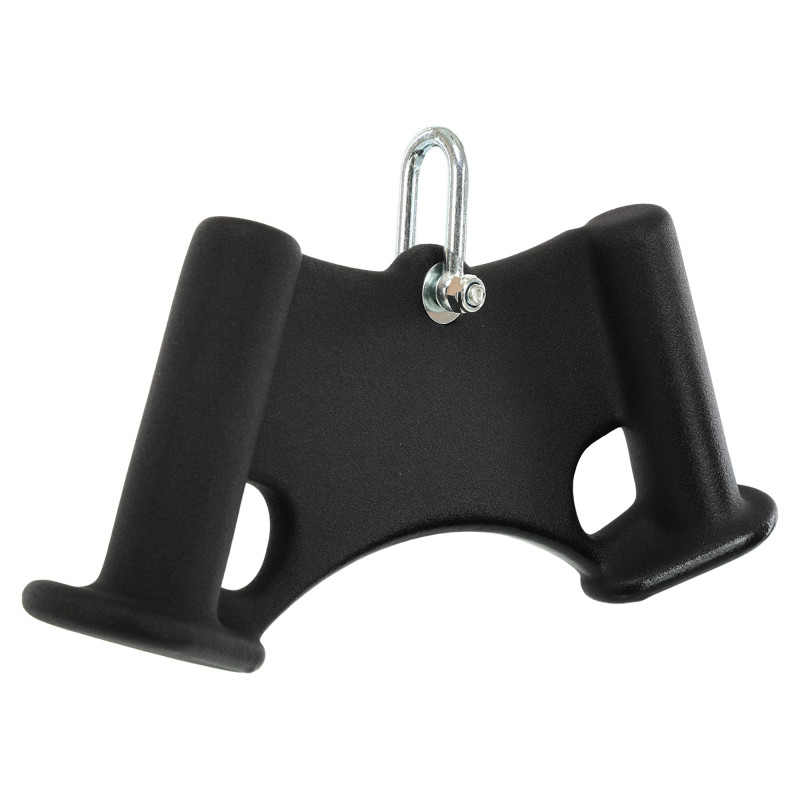Рукоятка для тяги вниз з вузьким хватом Biceps grip нековзне покриття LiveUp LP8326 чорний