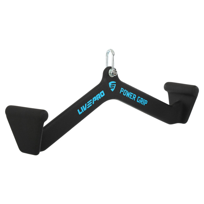 Рукоятка для тяги із середнім хватом Mide Grip нековзне покриття LiveUp LP8327 56см чорний