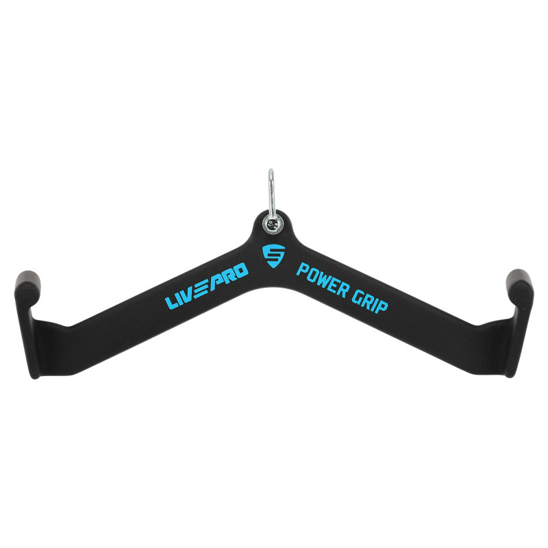 Рукоятка для тяги із середнім хватом Mide Grip нековзне покриття LiveUp LP8327 56см чорний