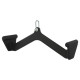 Рукоятка для тяги із середнім хватом Mide Grip нековзне покриття LiveUp LP8327 56см чорний