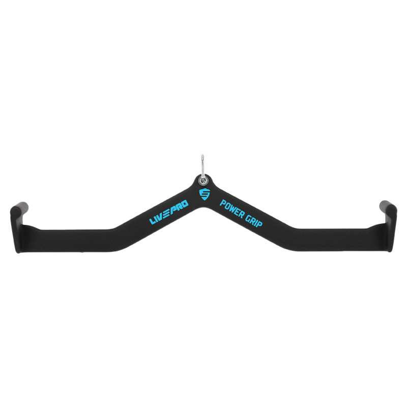 Рукоятка для тяги з широким хватом Wide Grip нековзне покриття LiveUp LP8328 85см чорний
