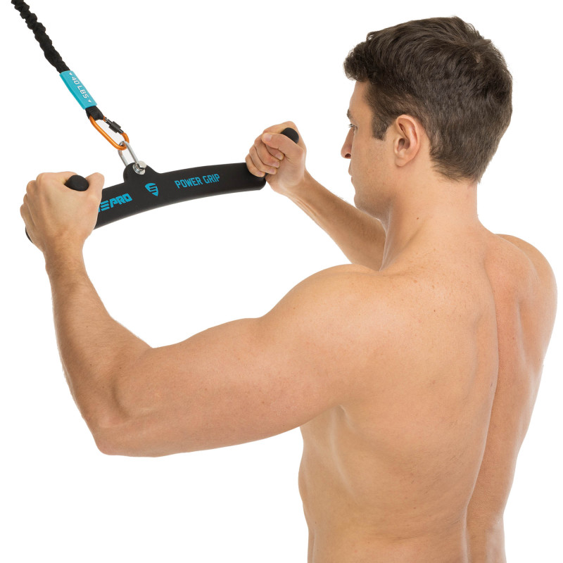 Рукоятка для тяги із середнім хватом Mid grip нековзне покриття LiveUp LP8329 53см чорний