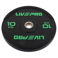 Бамперні диски гумові Bumper Plates LiveUp LP8331-10 ø50.5мм 10кг чорний