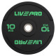 Бамперні диски гумові Bumper Plates LiveUp LP8331-10 ø50.5мм 10кг чорний