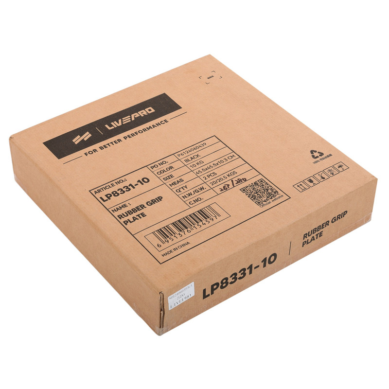 Бамперні диски гумові Bumper Plates LiveUp LP8331-10 ø50.5мм 10кг чорний