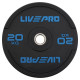 Бамперні диски гумові Bumper Plates LiveUp LP8331-20 ø50.5мм 20кг чорний