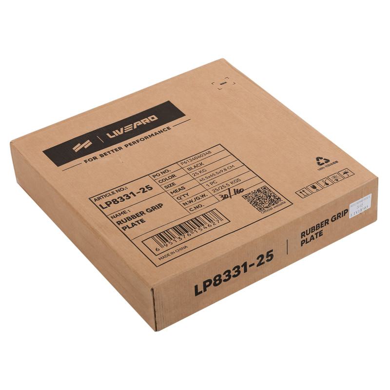 Бамперні диски гумові Bumper Plates LiveUp LP8331-25 ø50.5мм 25кг чорний