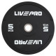 Бамперні диски гумові Bumper Plates LiveUp LP8331-5 ø50.5мм 5кг чорний