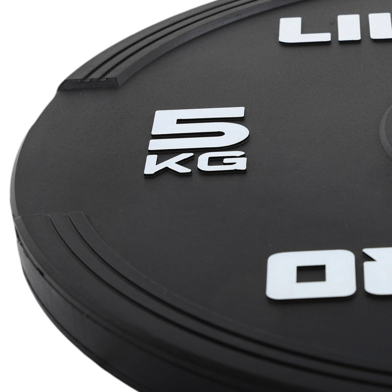 Бамперні диски гумові Bumper Plates LiveUp LP8331-5 ø50.5мм 5кг чорний