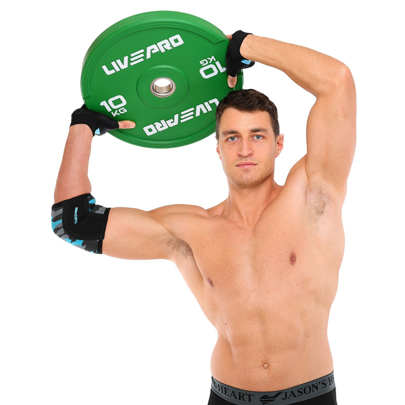 Бамперні диски гумові Bumper Plates LiveUp LP8332-10 ø50.5мм 10кг зелений