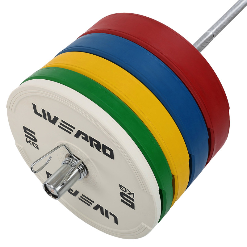 Бамперні диски гумові Bumper Plates LiveUp LP8332-10 ø50.5мм 10кг зелений