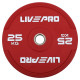 Бамперні диски гумові Bumper Plates LiveUp LP8332-25 ø50.5мм 25кг червоний