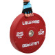 Бамперні диски гумові Bumper Plates LiveUp LP8332-25 ø50.5мм 25кг червоний