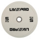 Бамперні диски гумові Bumper Plates LiveUp LP8332-5 ø50.5мм 5кг білий