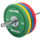 Бамперні диски гумові Bumper Plates LiveUp LP8335-10 ø50.5мм 10кг зелений
