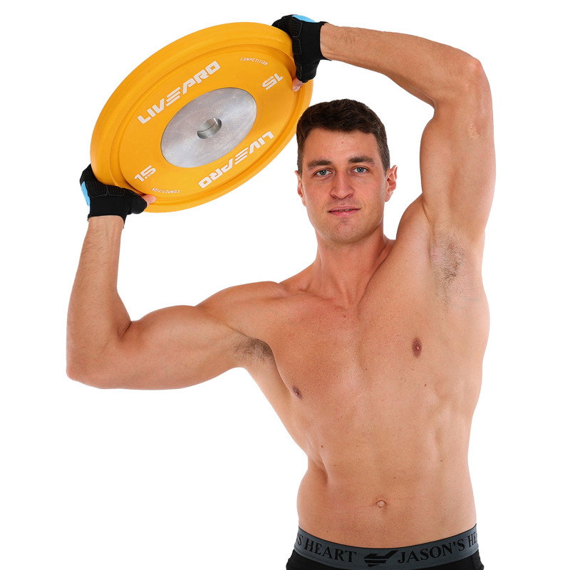 Бамперні диски гумові Bumper Plates LiveUp LP8335-15 ø50.5мм 15кг жовтий