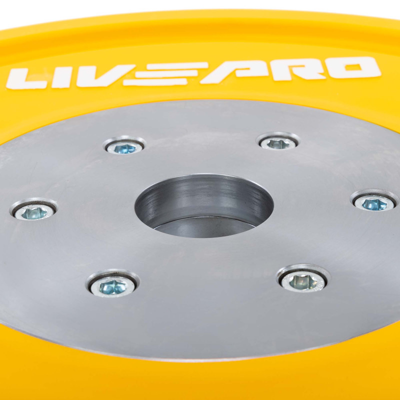 Бамперні диски гумові Bumper Plates LiveUp LP8335-15 ø50.5мм 15кг жовтий