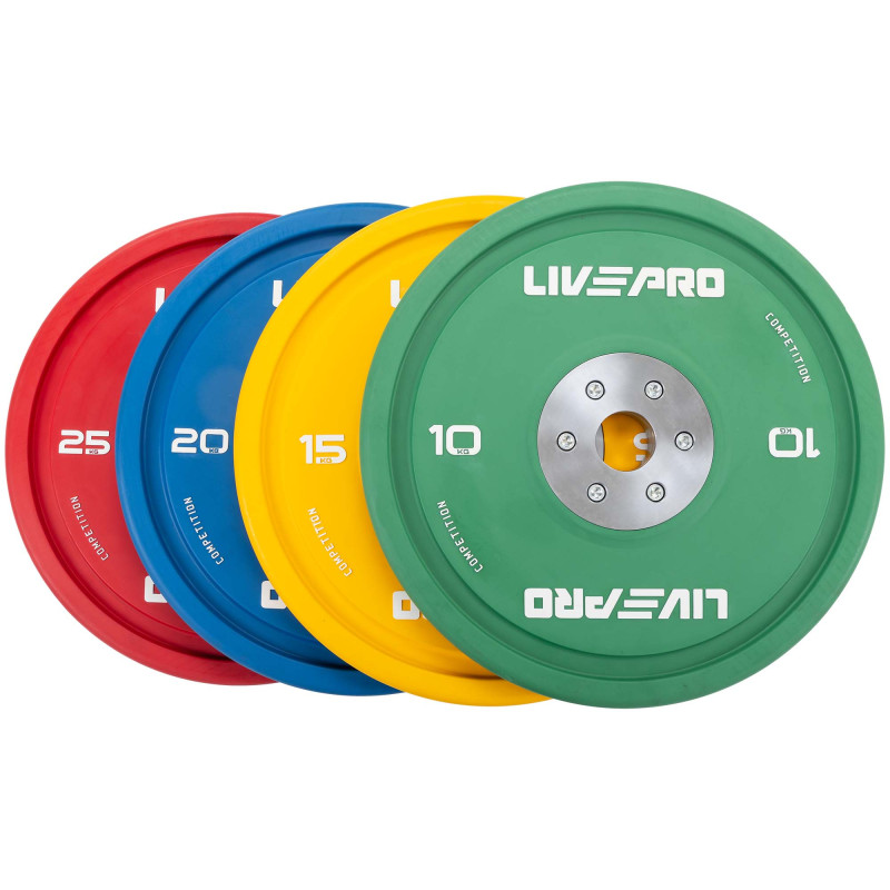 Бамперні диски гумові Bumper Plates LiveUp LP8335-15 ø50.5мм 15кг жовтий
