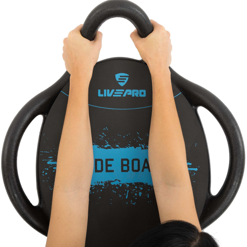 Платформа для преса з подушкою для ніг Abdominal wheel LiveUp LP8346 розмір 60х52,5х22см чорний