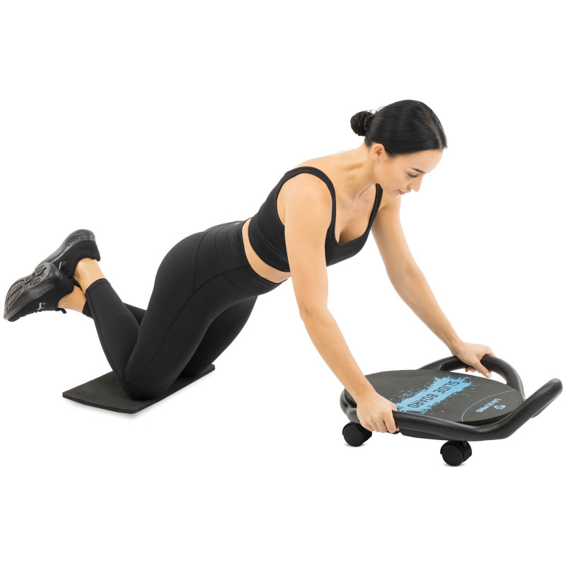 Платформа для преса з подушкою для ніг Abdominal wheel LiveUp LP8346 розмір 60х52,5х22см чорний