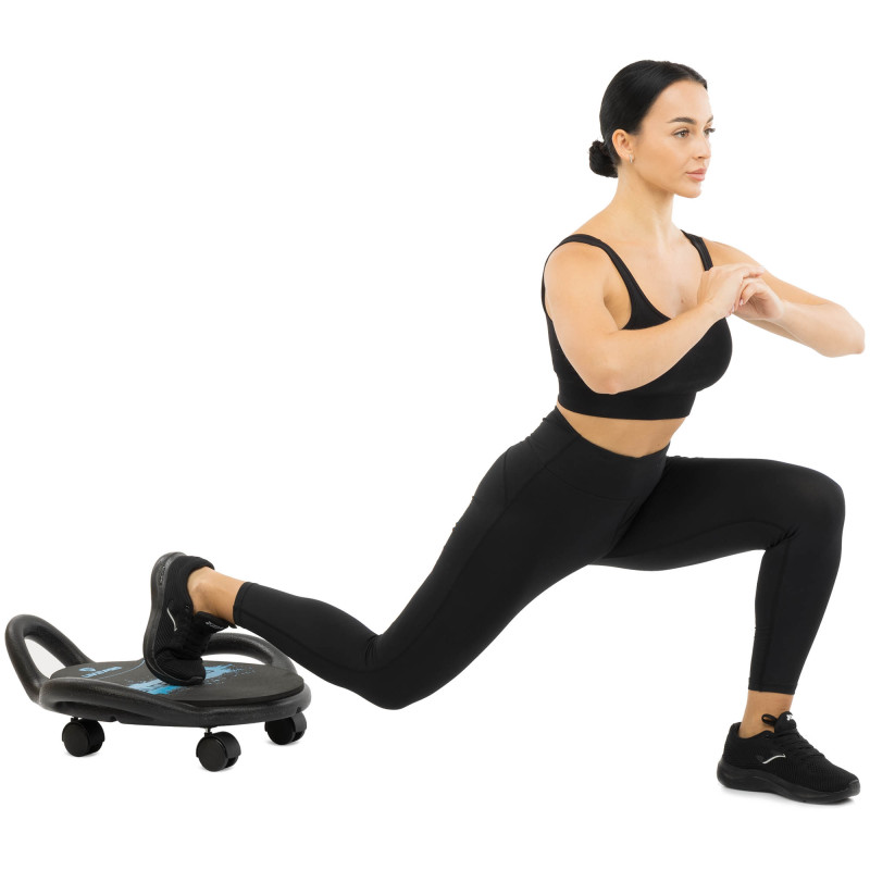 Платформа для преса з подушкою для ніг Abdominal wheel LiveUp LP8346 розмір 60х52,5х22см чорний