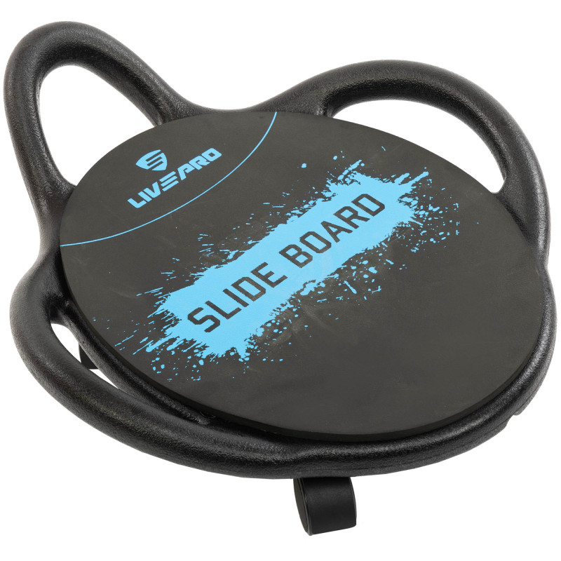 Платформа для преса з подушкою для ніг Abdominal wheel LiveUp LP8346 розмір 60х52,5х22см чорний