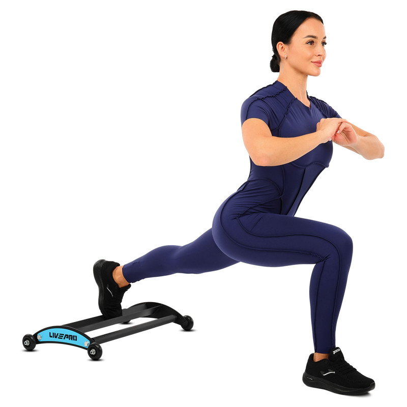 Ролер для сідничних м'язів Glute Ham Roller LiveUp LP8347 розмір 66х40,5х10см чорний