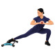 Ролер для сідничних м'язів Glute Ham Roller LiveUp LP8347 розмір 66х40,5х10см чорний