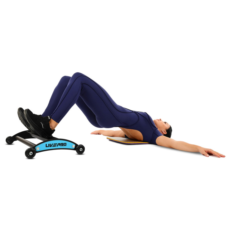 Ролер для сідничних м'язів Glute Ham Roller LiveUp LP8347 розмір 66х40,5х10см чорний