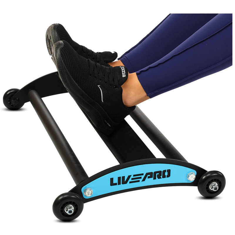 Ролер для сідничних м'язів Glute Ham Roller LiveUp LP8347 розмір 66х40,5х10см чорний