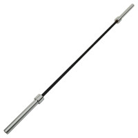 Гриф прямий для станової тяги хромований Олімпійський Texas Deadlift Bar LiveUp LP8371 довжина 2,3 м гриф ø50мм хром-чорний