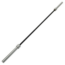 Гриф прямий для станової тяги хромований Олімпійський Texas Deadlift Bar LiveUp LP8371 довжина 2,3 м гриф ø50мм хром-чорний