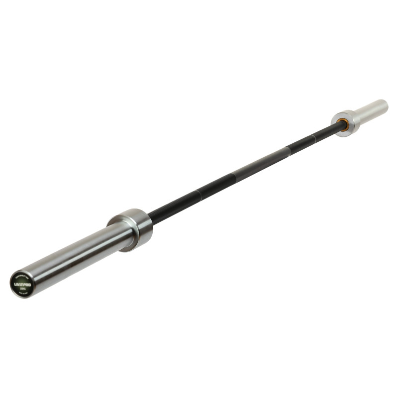 Гриф прямий для станової тяги хромований Олімпійський Texas Deadlift Bar LiveUp LP8371 довжина 2,3 м гриф ø50мм хром-чорний