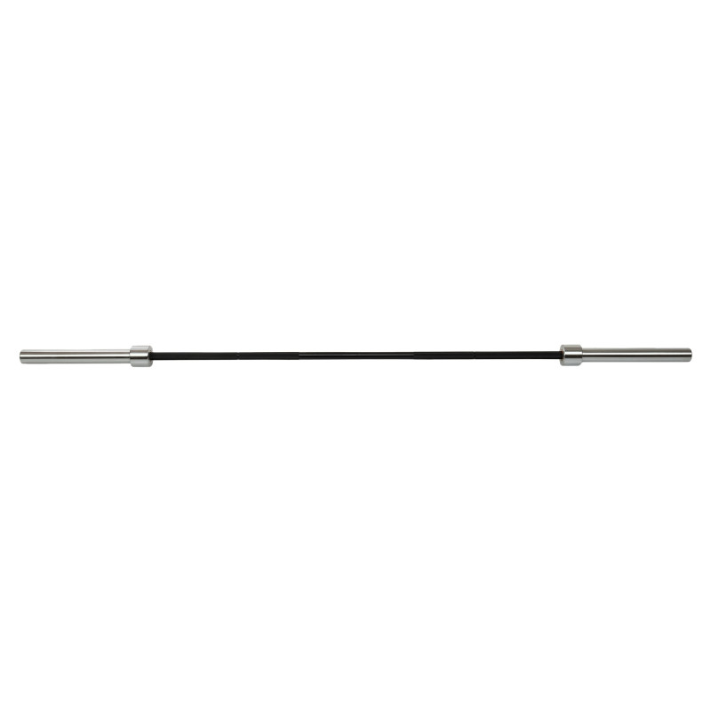 Гриф прямий для станової тяги хромований Олімпійський Texas Deadlift Bar LiveUp LP8371 довжина 2,3 м гриф ø50мм хром-чорний