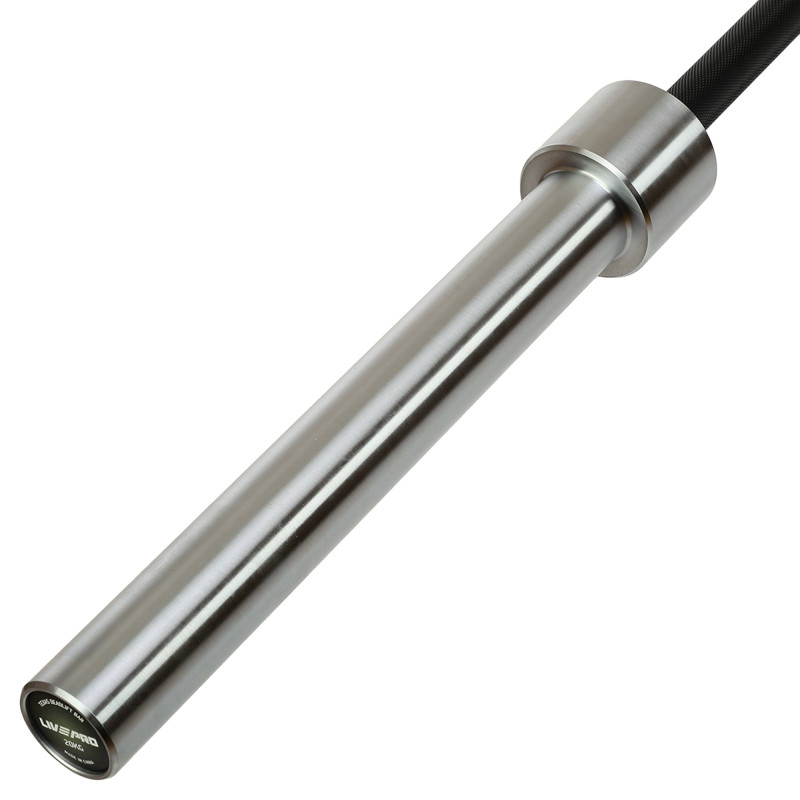 Гриф прямий для станової тяги хромований Олімпійський Texas Deadlift Bar LiveUp LP8371 довжина 2,3 м гриф ø50мм хром-чорний