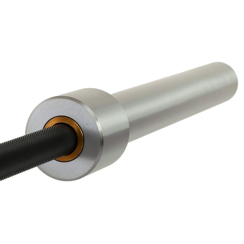Гриф прямий для станової тяги хромований Олімпійський Texas Deadlift Bar LiveUp LP8371 довжина 2,3 м гриф ø50мм хром-чорний