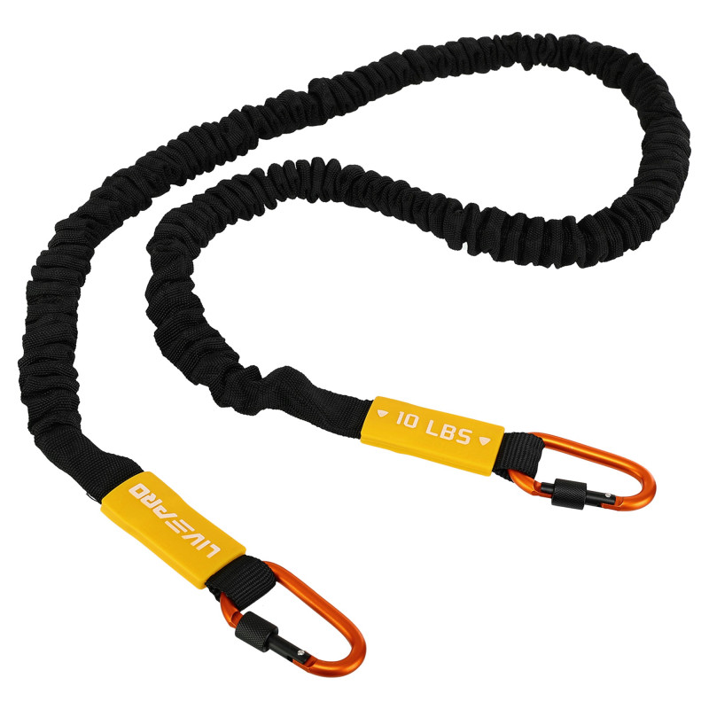 Еспандер трубчастий із карабіном у захисному рукаві RESISTANCE TUBE LiveUp LP8401-L навантаження високе