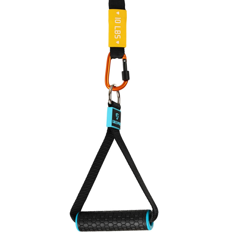 Еспандер трубчастий із карабіном у захисному рукаві RESISTANCE TUBE LiveUp LP8401-L навантаження високе