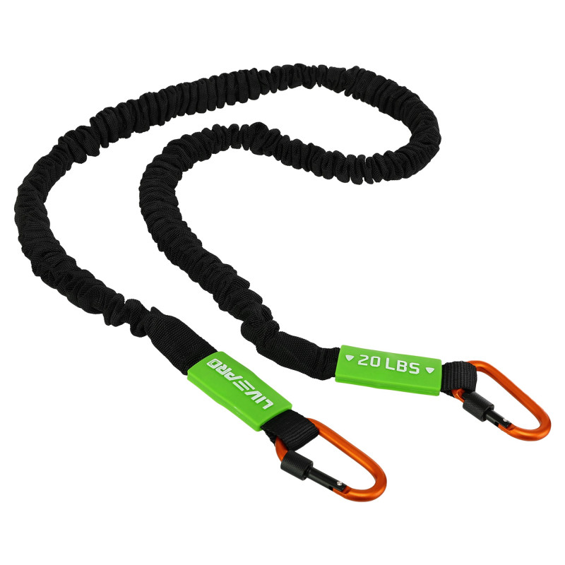 Еспандер трубчастий із карабіном у захисному рукаві RESISTANCE TUBE LiveUp LP8401-M ​​навантаження середнє