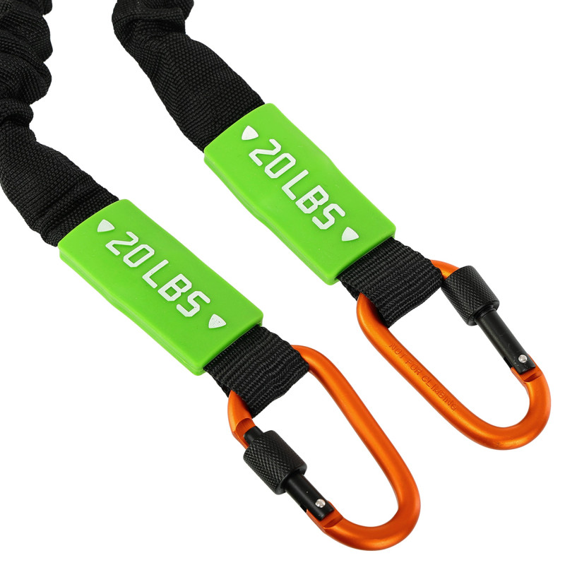Еспандер трубчастий із карабіном у захисному рукаві RESISTANCE TUBE LiveUp LP8401-M ​​навантаження середнє