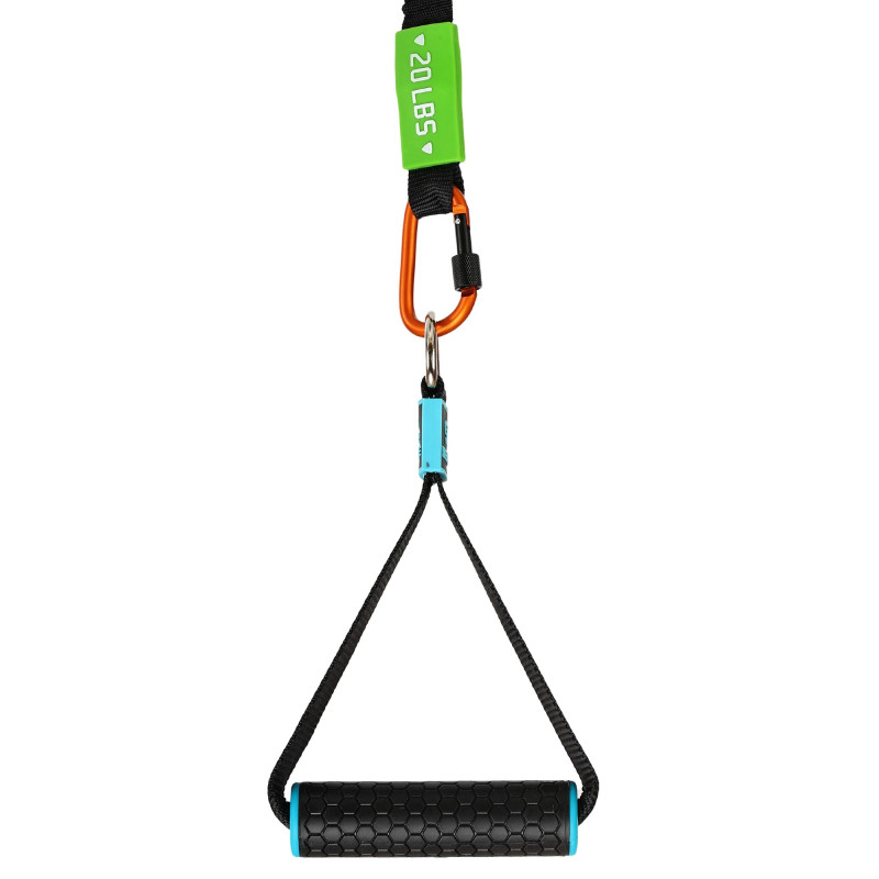 Еспандер трубчастий із карабіном у захисному рукаві RESISTANCE TUBE LiveUp LP8401-M ​​навантаження середнє