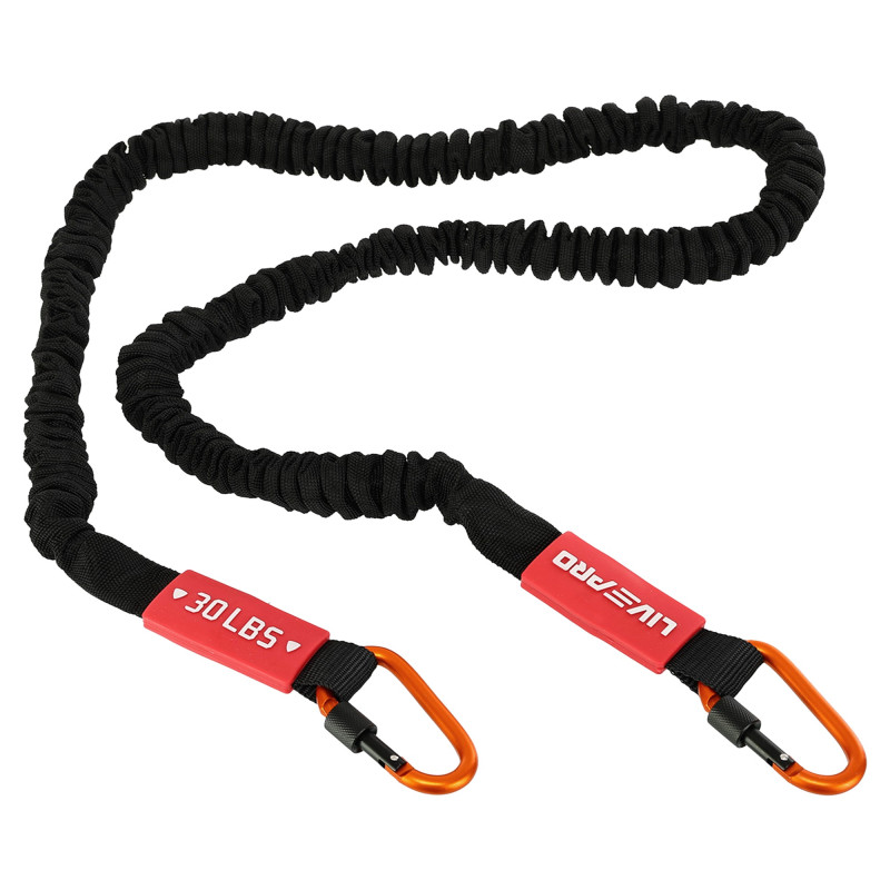 Еспандер трубчастий із карабіном у захисному рукаві RESISTANCE TUBE LiveUp LP8401-S навантаження низьке
